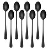 7.5 Inches Black Coffee Stirring Spoons Set,Set Of 8 Stanless