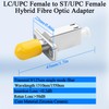 QIANRENON LC Female to ST Female Hybrid Fibre Optic Coupler