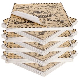 DEAYOU 1000 Pcs Deli Wax Paper Sheets, 12"x12" Grease Resistant Food Basket Liners, Kraft Newsprint Square Sandwich Wrapping Paper for Bread, Burger, Hot Dog, Cookies, Baking, Picnic