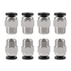 AIDOMAK 8 Pcs PC4-M10 Pneumatic Fitting for 3D Printers, Stainless
