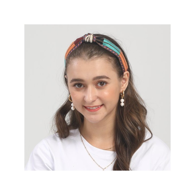 Lala 라라 에스닉 스트라이프 헤어밴드-브라운(LALAH207) Lala Ethnic Stripe Hairband -
