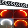 UWDESY 23.7in 5-Row Red White LED Tailgate Light Bar,Red Brake