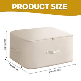 Ultra Space Saving Self-Compressing Organiser, Jisrcha Storage Duvets, Upgrade Space Saving Storage Bags for Duvets, Clothes, Quilts, Blankets (XL-Beige)