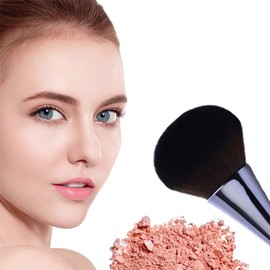 JERCLITY 2 Pieces Red and Violet Powder Brush Nail Art Dust Brush Foundation Kabuki Makeup Brush Blush Brush for Daily Makeup Cosmetic Nail Beauty Art