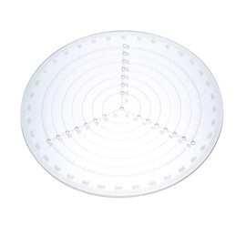 VISLONE Round Centre Finder Compass, Clear Acrylic Lathe Centring Tool, Circle Gauge Protractor, for Drawing Circles, Wood Lathe, Work Tool Circles Diameter
