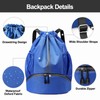 Hoedia Sports Drawstring Backpack - String Swim Gym Bag with