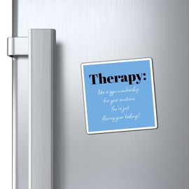 Magnet: Flex Your Feelings, Therapy, Mental Health - Color: 4" × 4"