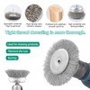 12-Piece Wire Brush Drill Set with Hexagonal Rod for Cordless