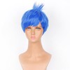 BEAUEXE Short Blue Wigs for Women Cosplay Short Layered Blue
