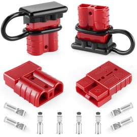 JUSTTOP Anderson Connector 4PCS,120Amp 12V to 36V Battery Quick Connect/Disconnect Connector Wire Connectors Plug Kit for 2 to 6 Gauge Cables,Set for Car Bike ATV Winches Lifts Motors More