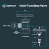 Eastman 1/2 Inch FIP x 3/8 Inch OD Compression Multi-Turn