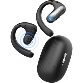 OpenRock Pro Open-Ear Air Conduction Headphones, Bluetooth 5.2 Wireless Earbuds, Extra Deep Bass, 46Hrs Playtime with Charging Case, IPX5 Waterproof, Sports Earphones for Running, Ofiice, Workout