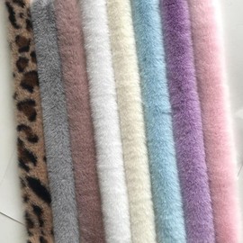 Rockreyoa Pack of 5 1 m Faux Fur Border Faux Fur Ribbon Plush Trim Plush Ribbon Decorative Ribbon Colourful Faux Fur Ribbon Trimmings for DIY Craft Props Slippers Collar Decoration Red 2 cm