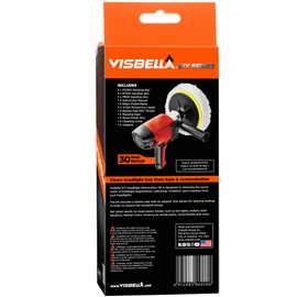 Visbella Auto Vehicle Headlight Restoration Kit, DIY Car Care Electric Repair Kit to Restore Oxidation Hazy Yellow Scratch for Headlights, Taillights, Fog or Directional Lights (Electric Solution)