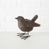 Boltze Bird sparrow, bird figure height 6 cm, brown, 1