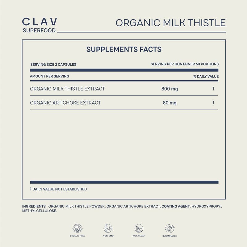 Organic Milk Thistle & Artichoke Extract Complex High Strength -