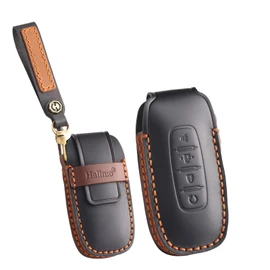 ontto Car key cover fit for Nissan X-trail T33 Qashqai 2022 J12 Ariya Altima Teana 2023 2024 Juke handmade leather key holder case keyring key chain Smart Shell Accessories 4 buttons Black B