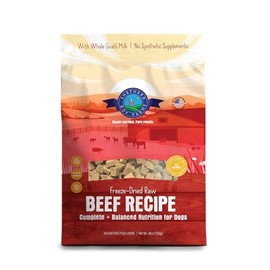 Shepherd Boy Farms Freeze Dried Raw Dog Food, Beef Recipe, All Natural, No Synthetics, Made in USA with Goat's Milk & Organic Produce, High Protein, Complete Meal (48oz)