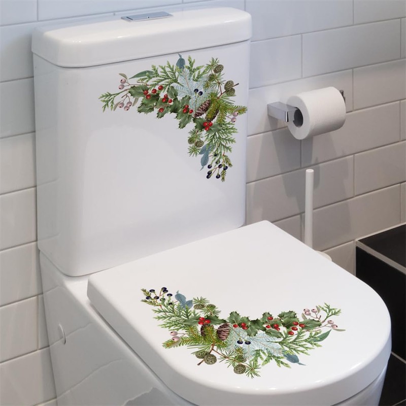 Condessacity トイレ ウォールステッカー おしゃれ 便器 シール 英語 クリスマス 可愛い 雪だるま