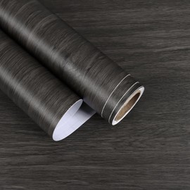 EaseStick Dark Brown Wood Contact Paper Peel and Stick Wood Wallpaper for Cabinets 15.7''x160'' Textured Removable Wood Grain Contact Paper for Countertops Waterproof Wood Vinyl Wrap for Kitchen Wall