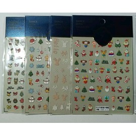 Dance With Creators 12 Sheets Christmas Nail Art Stickers Decals Self-Adhesive Pegatinas Uñas Navida