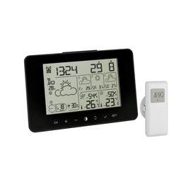 TFA Dostmann Weather Info Center Meteotime Primo 35.1156.01 Weather Station for 90 Weather Regions in Europe with Rain Probability Wind Force (Black)