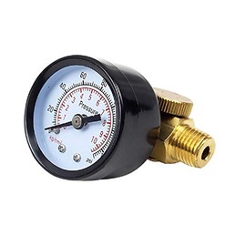 Beduan 150 PSI Air Flow Control Valve Regulator 1/4" NPT with Gauge Solid Brass Construction