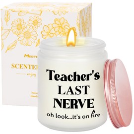 Teacher Appreciation Gifts for Women Men, Funny Teacher Retirement Gifts Lavender Scented Candles, Novelty Gift from Student for Teacher Day Thanksgiving Christmas Birthday