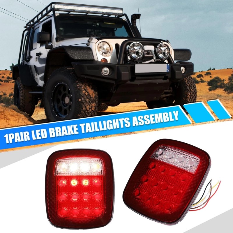 Unbranded 7" Inch LED Headlights + Smoke Tail Lights Combo
