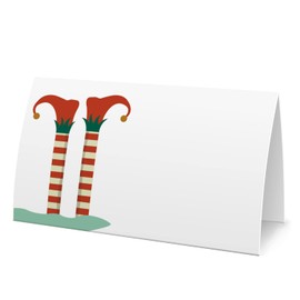 Christmas Food Tent Labels(25 pack) - Place Cards for Christmas, Table Place Cards - Perfect for Christmas Place Cards, Banquet tables, Buffet food label, Christmas Party-(FZ-a102)