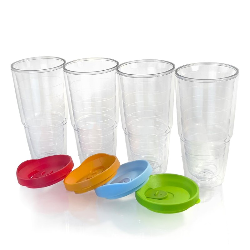 Lily's Home 20 oz 4 pack Insulated Tumbler Cups with