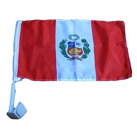 MWS (2 Pack) Peru Country Car Window Vehicle 12x18 12"x18" Flag