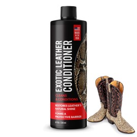 Exotic Leather Conditioner for Boots - Made in USA Leather Cleaner Specially Formulated to Clean & Condition Your Reptile & Exotic Skins - Snakeskin Conditioner - Crocodile Leather Conditioner - 8oz