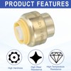 PATIKIL 2 Pcs End Cap Stop Valve 1/2" Compression Water