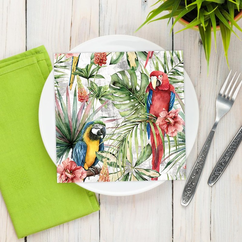 Anniversary House PJ340051 33 cm 20 Pack Tiflair Tropical Macaw