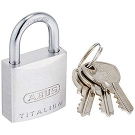 ABUS アバス南京錠 TITALIUM 64TI シルバー 25