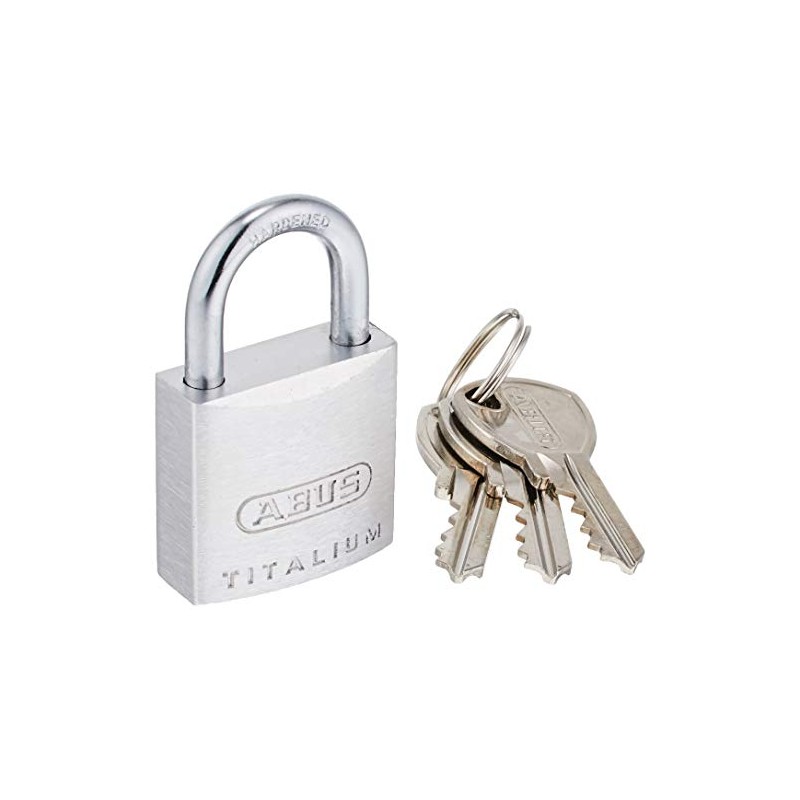 ABUS アバス南京錠 TITALIUM 64TI シルバー 25