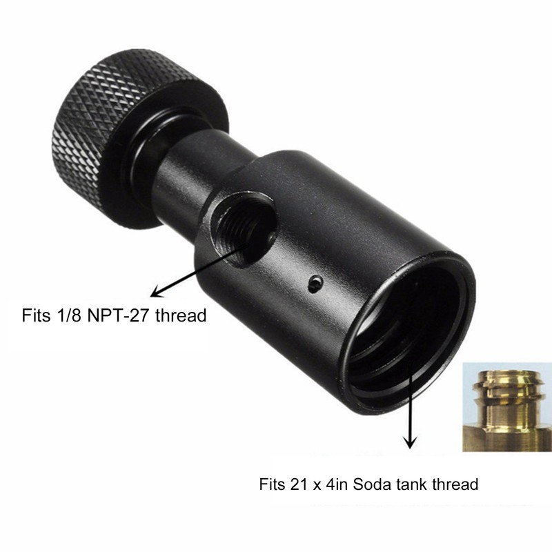CO2 Refill Adapter Bottle Connector Regulator On/Off Adapter with 2