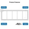 2 Pack Shed Window 10" W x 29" H, White