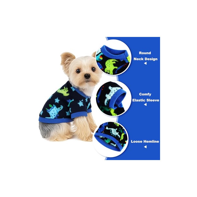 Suéter de 3 piezas para perros pequeños, suéteres suaves para