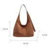 Suede Tote Bag for Women Shoulder Bag Retro Handbags Soft
