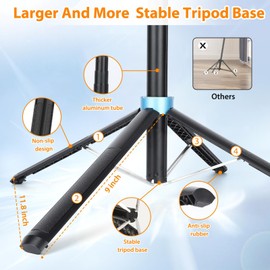 Eocean 71" Tall Selfie Stick Tripod Quadripod with Remote & with 360° Ballhea...