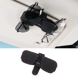 [For Toyota Corolla Cross Exclusive] Car Glasses Holder COROLLA CROSS Exclusive Logo Sunglasses Clip Car Corolla Cross ZSG10 ZVG GR Car Storage Ticket Card Glasses Holder Sun Visor Leather Easy