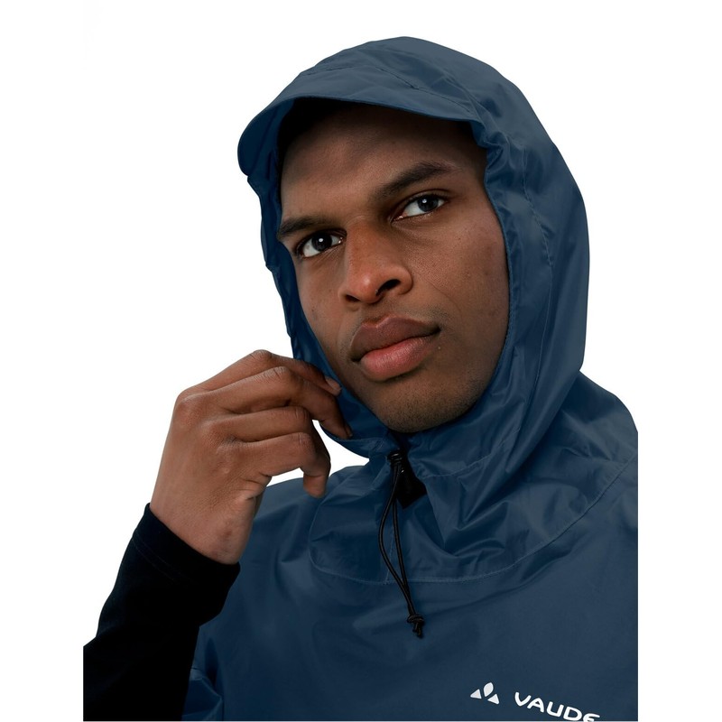 VAUDE Valdipino Poncho, impermeabile, in poliestere riciclato, antivento, riflettente, con