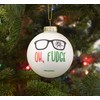 Tree Buddees Oh Fudge Funny Glass Christmas Ornament
