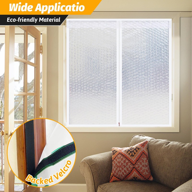 Thickened Reusable Window Insulation Kit 47'' x 63''-Winter Weatherproofing Window