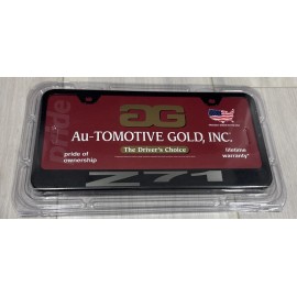 CHEVY Z71 BLACK License Plate Frame Stainless Steel Au-tomotive