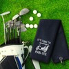 WUUCKOO It's Time to Par-tee Embroidered Golf Towel, Funny Golf