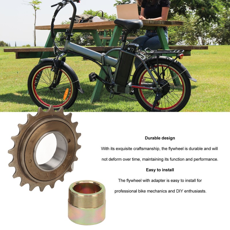 20T Freewheel with 25.5‑26mm Adapter Replacement Lightweight Easy Installation Bicycle