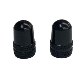 Foglia LY-NC-US (2PCS) Aluminum Valve Cap, US Type, Pack of 2, Black